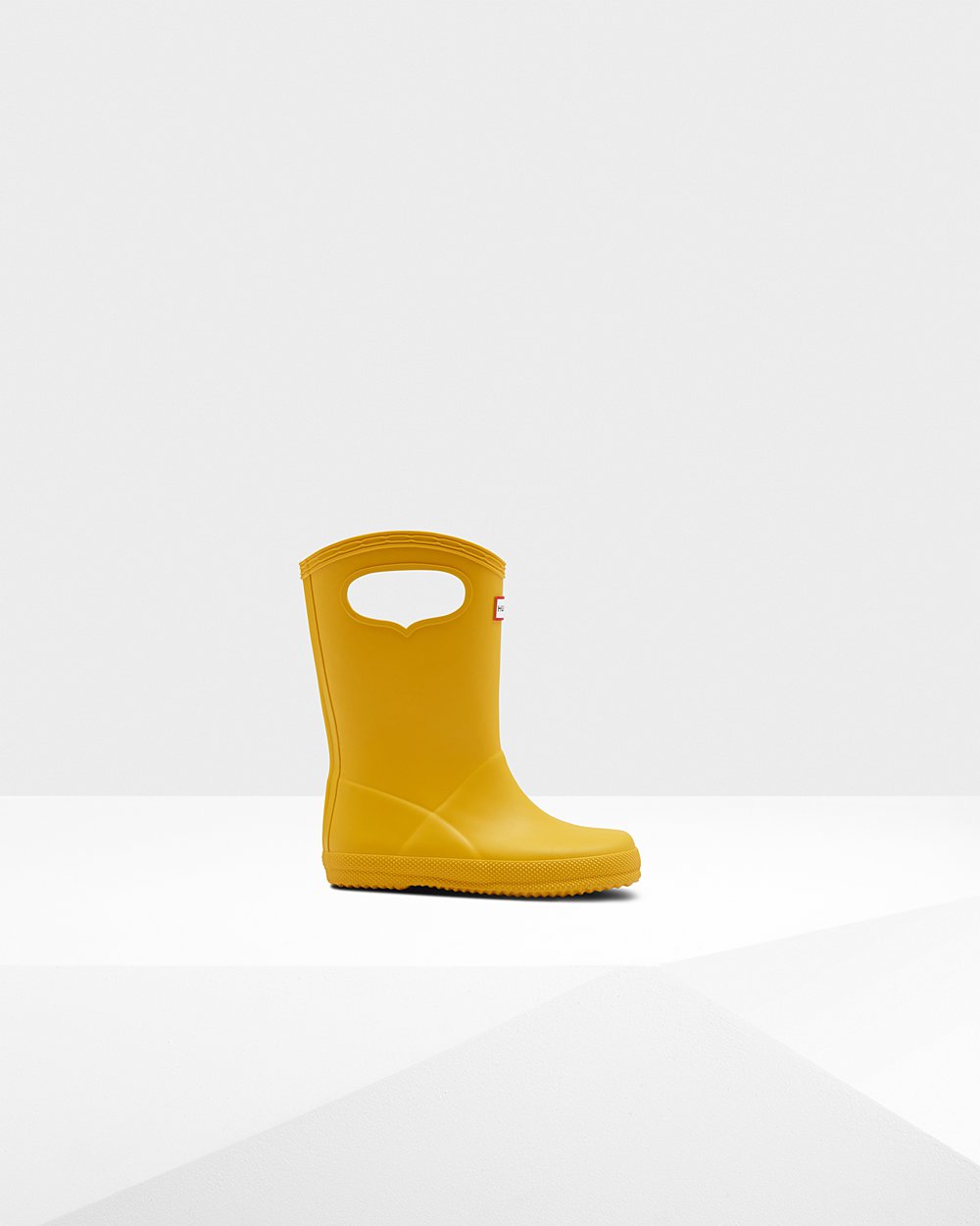 Hunter Niños Original First Classic Grab Handle - Botas de Lluvia Amarillo - 256-MFDARL